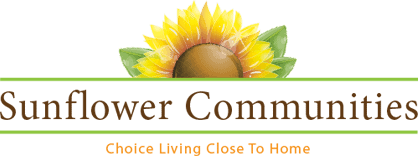 sunflower communities logo; low-income senior living options
