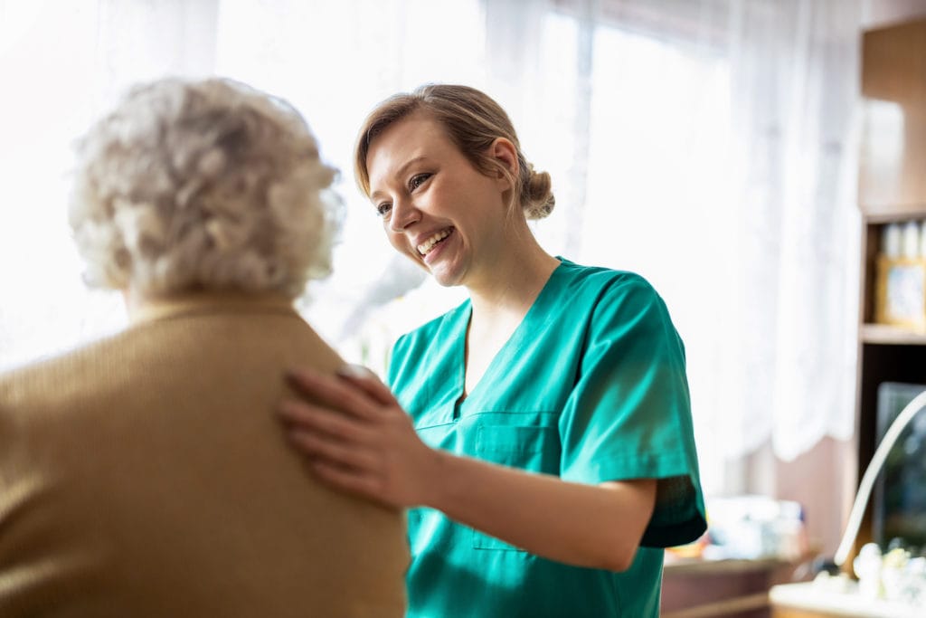 using touch to help talk to someone with dementia