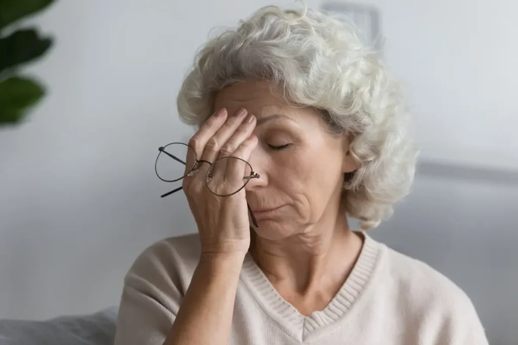 woman with headache woman with headache